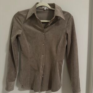 Aritizia faux suede Button-Up Women's shirt